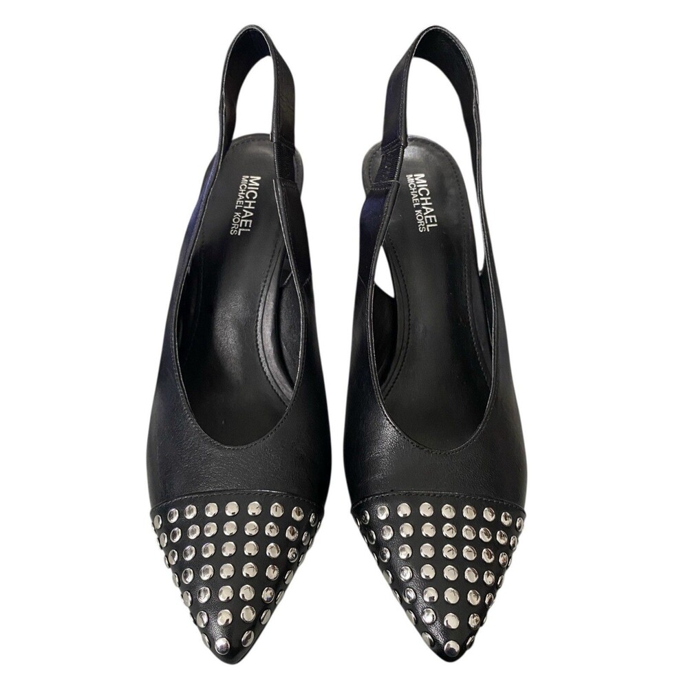 Punk MICHAEL Michael Kors Studded Slingback Pumps - Picture 2 of 13
